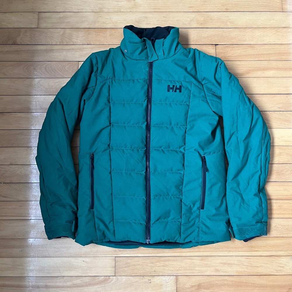Helly Hansen Teal Green Puffer Jacket 176/16 Quilted Insulated Coat